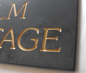 Gold V-Carved Slate Signs - click to view it larger